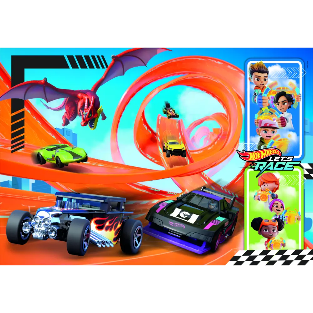 Clementoni Puzzle Hotwheels Loop Race 104-Piece