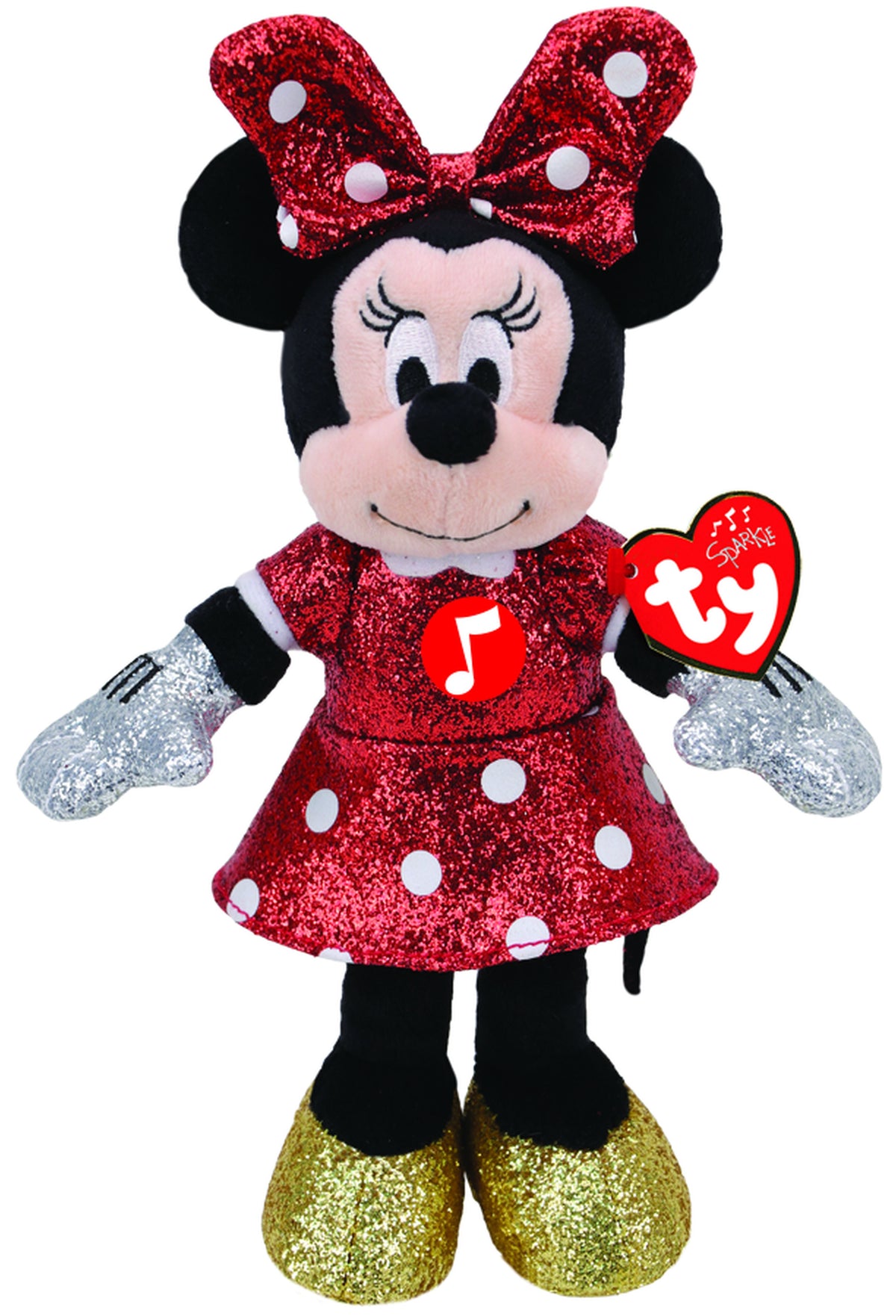 TY Disney Minnie Sparkler Plush with Sound Soft Toy for Kids