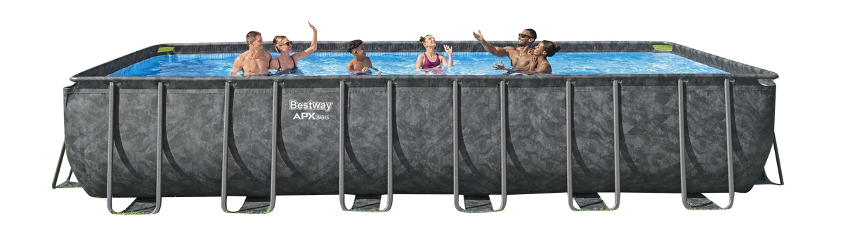 Bestway Power Steel Rectangular Above Ground Pool Set - 732x366x132cm