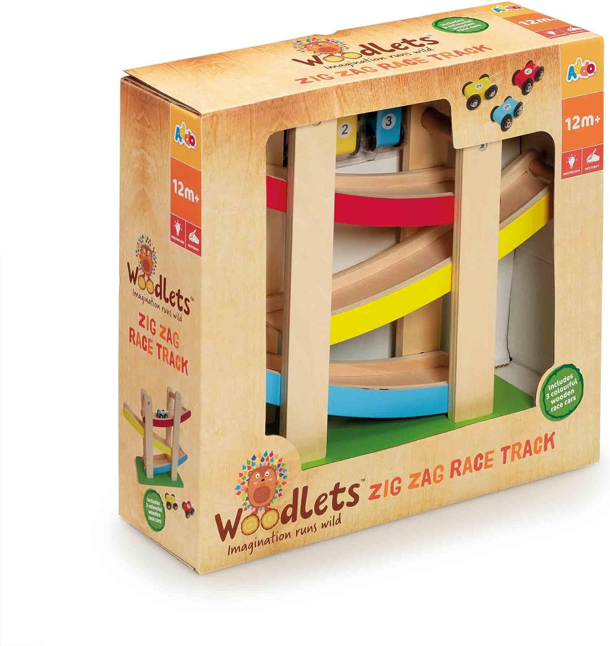 Woodlets Zig Zag Wooden Race Track