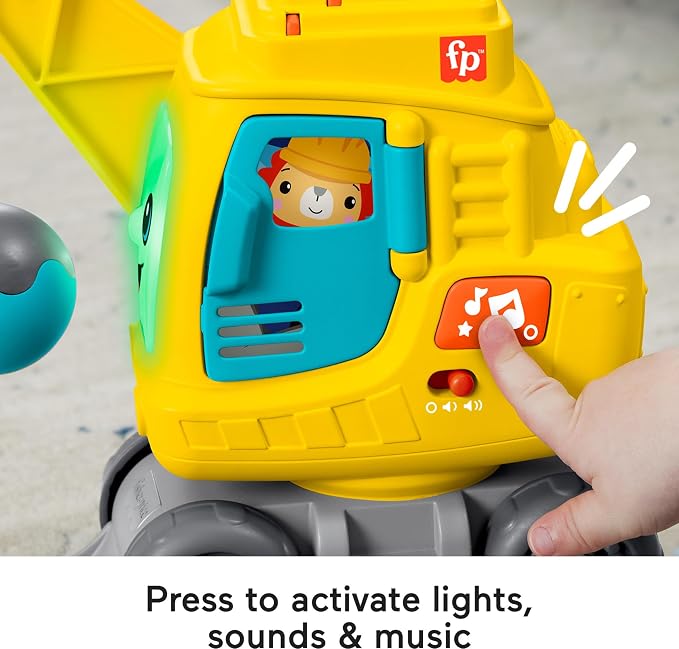 Fisher-Price Count & Stack Crane Learning Activity Toy with Blocks, Lights & Sounds