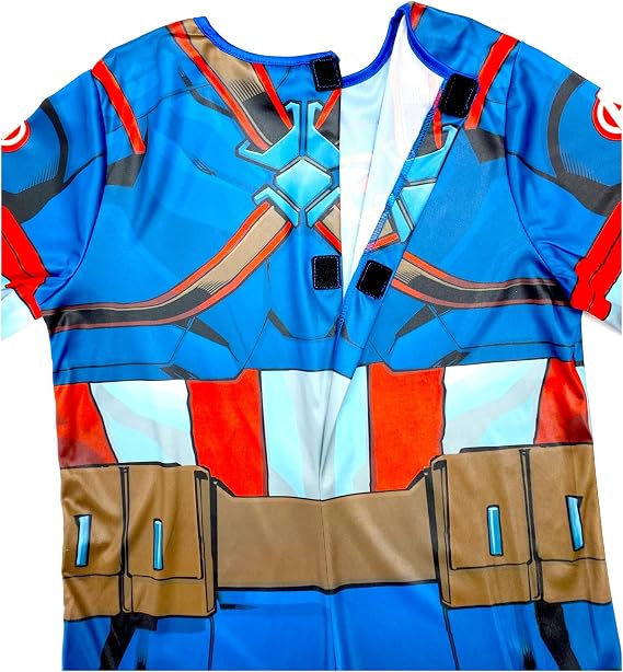 Marvel Avengers Captain America Classic Costume for Kids Superhero Fancy Dress Outfit, 7-8 Years