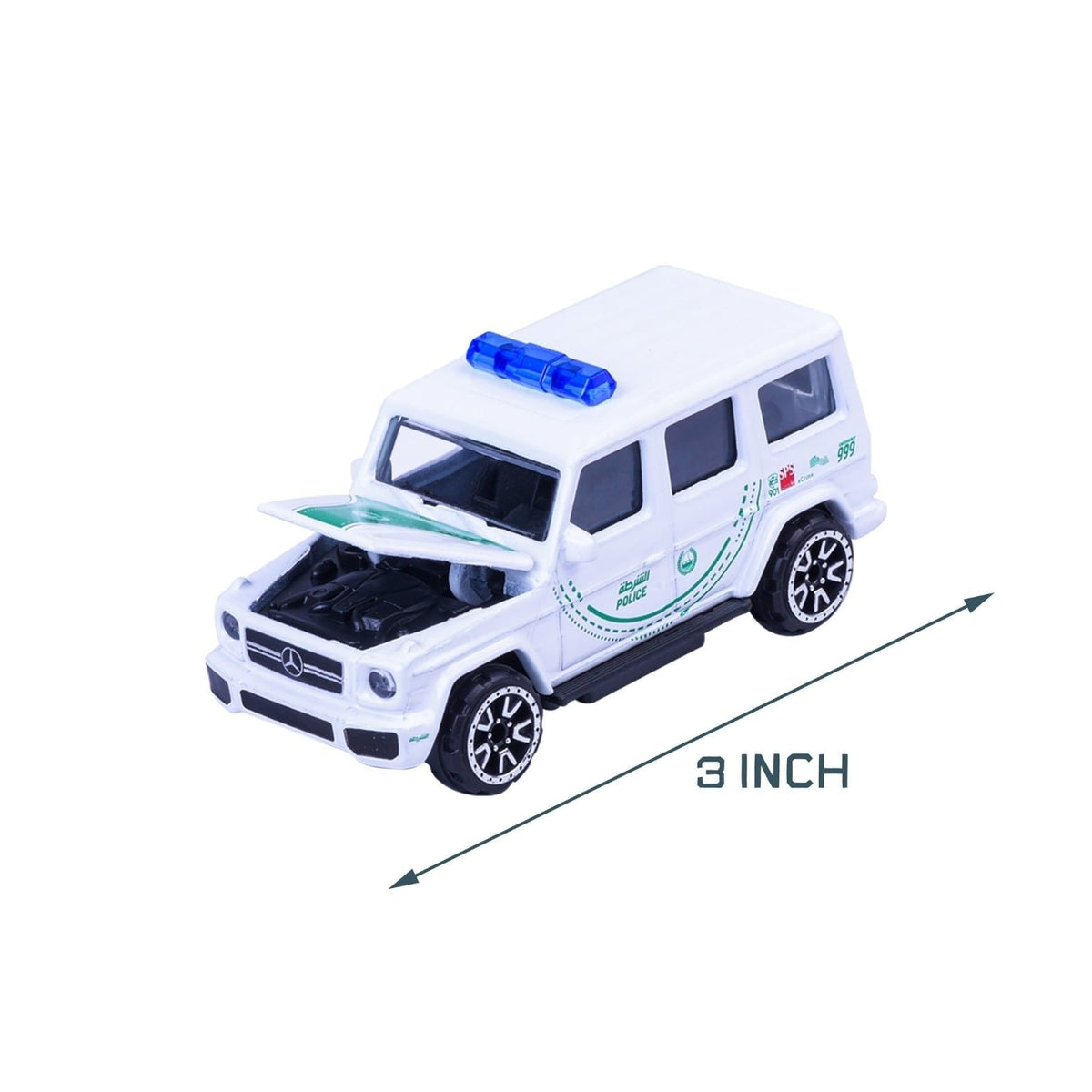 Majorette Dubai Police Mercedes-AMG G 63 1:64 Scale Die-Cast Collectible Toy for Kids