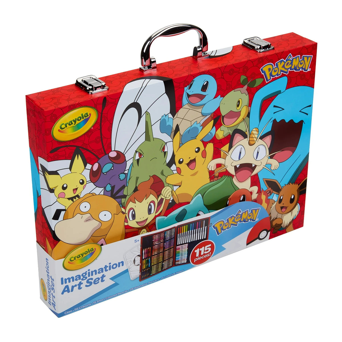 Crayola Pokemon Creative Art Set for Kids - 115 Pieces