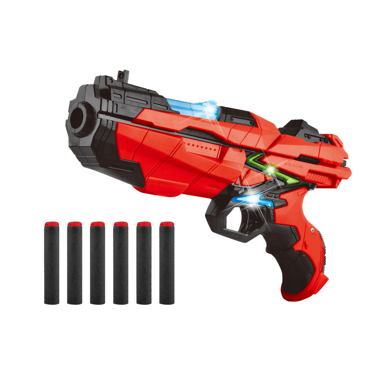 Power Joy Shooterz X-Blaster 4 Battery-Operated Foam Dart Blaster with Lights for Kids