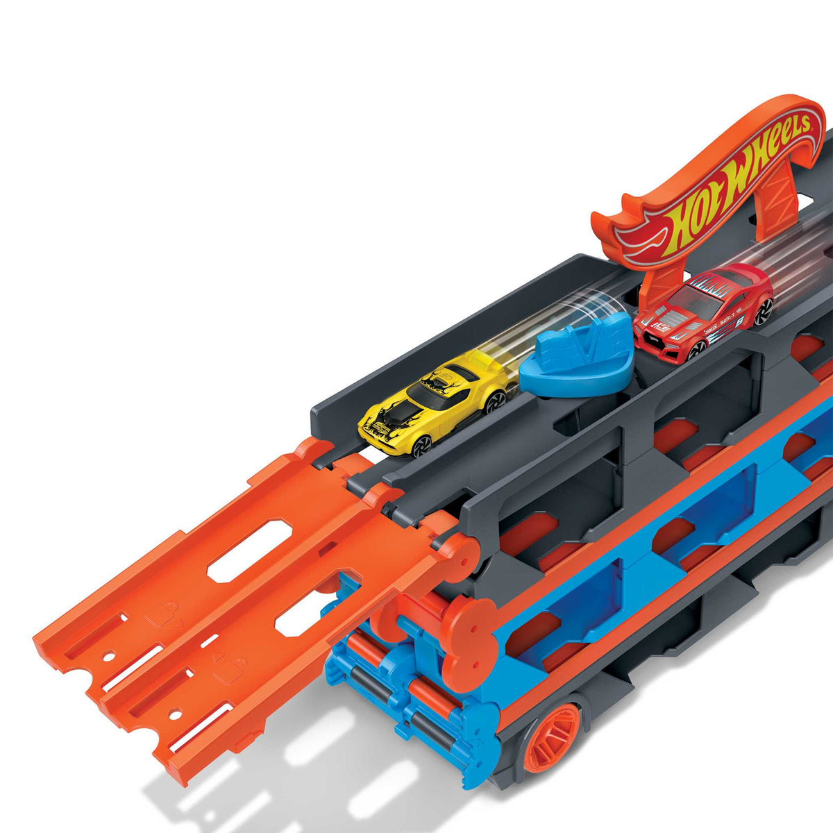 Hot Wheels City Speedway Hauler Car Carrier & Track Playset