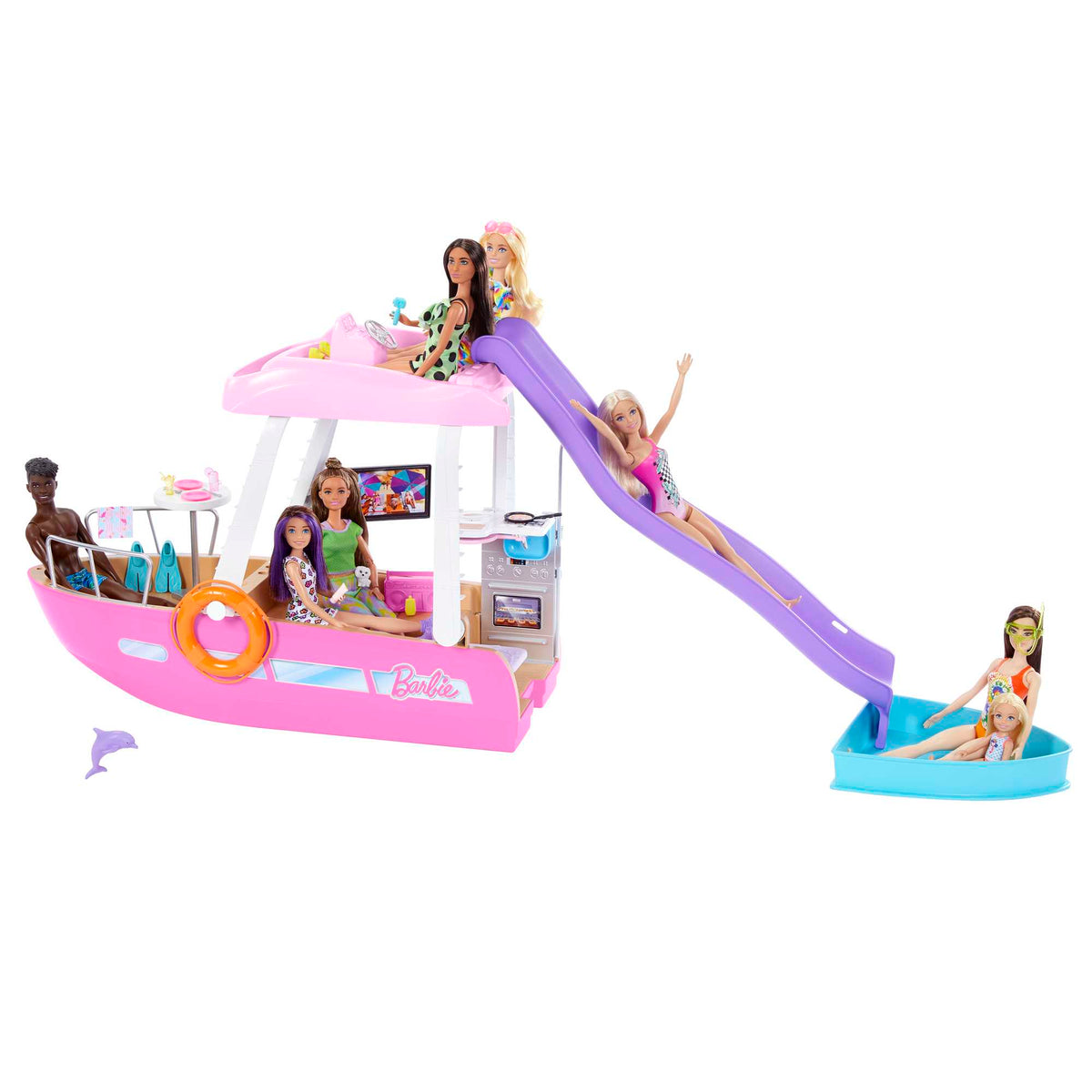 Barbie Dream Boat Playset with Pool, Slide & Accessories