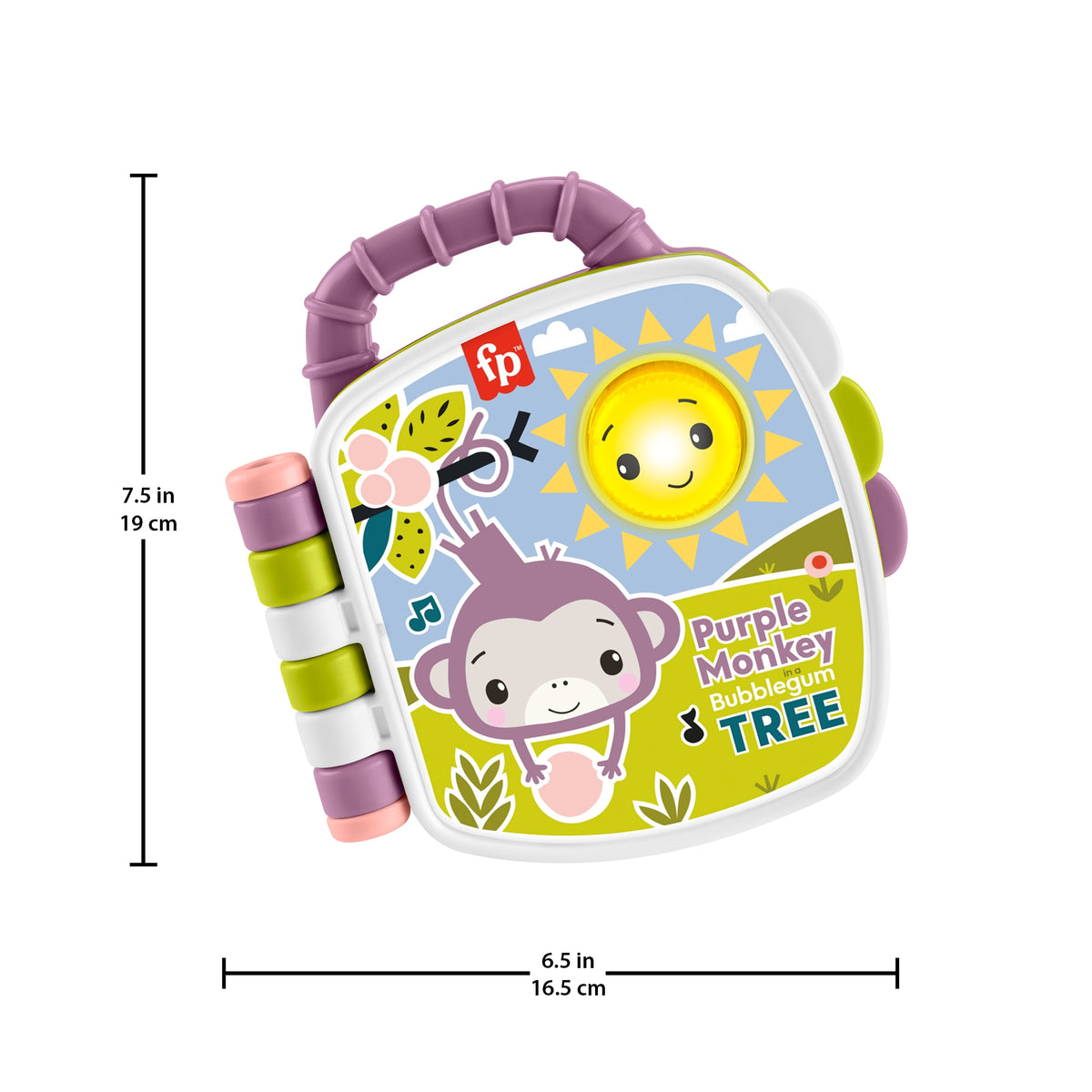 Fisher-Price Purple Monkey Musical Storybook Baby Learning Toy