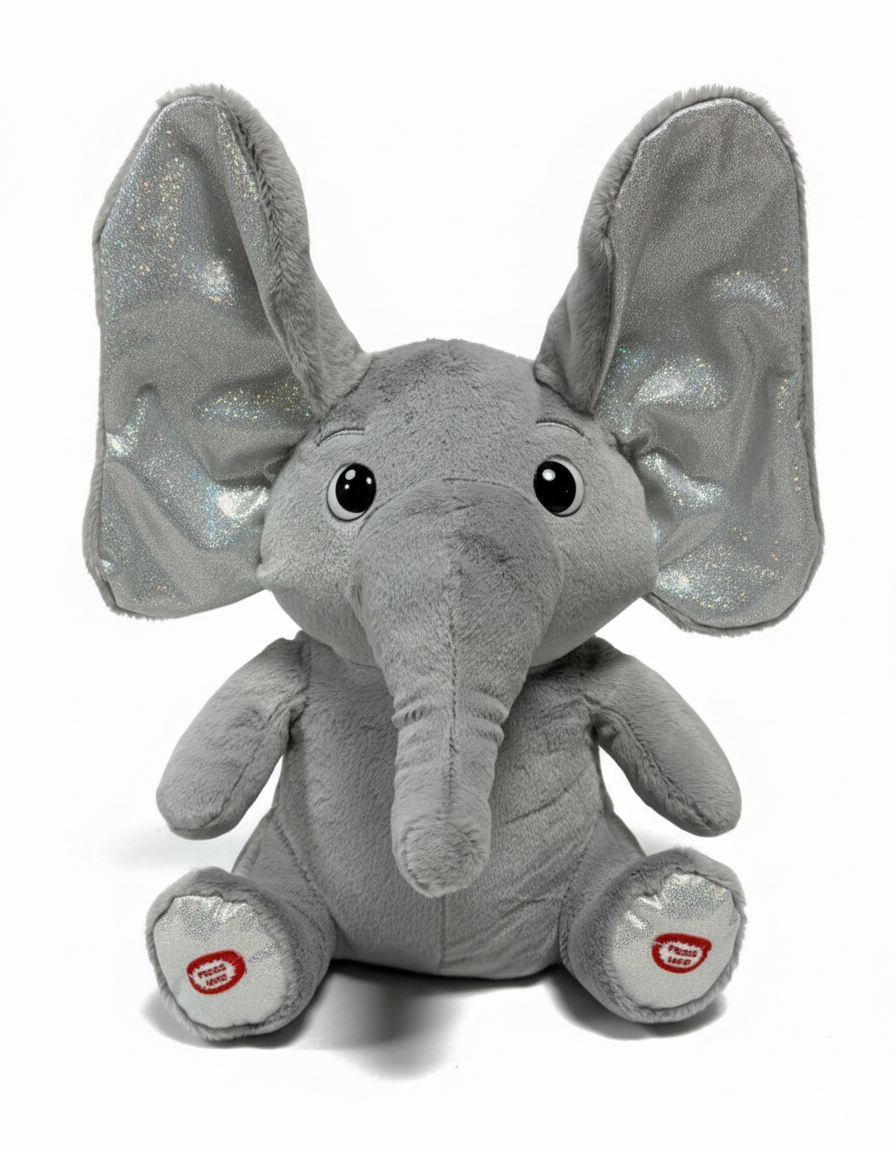 Mini Melody Peekaboo Ellie the Elephant Interactive Plush Toy - 28 cm