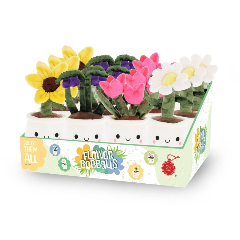 Bobballs Flower Collectible Soft Toy Assorted Designs - Sold Separately, Random Selection