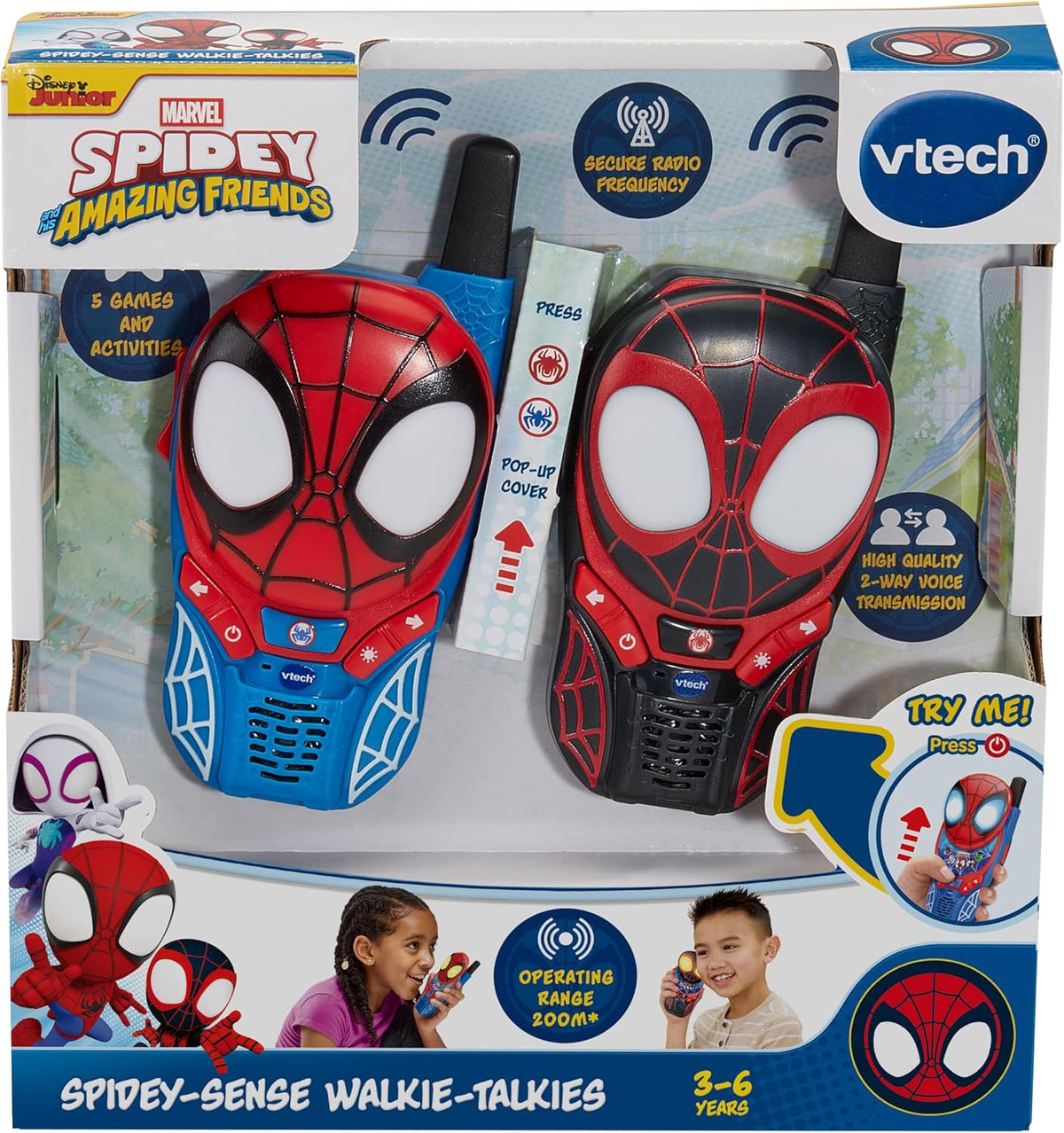 VTech Spidey & His Amazing Friends Spidey-Sense Walkie-Talkies 2-pieces