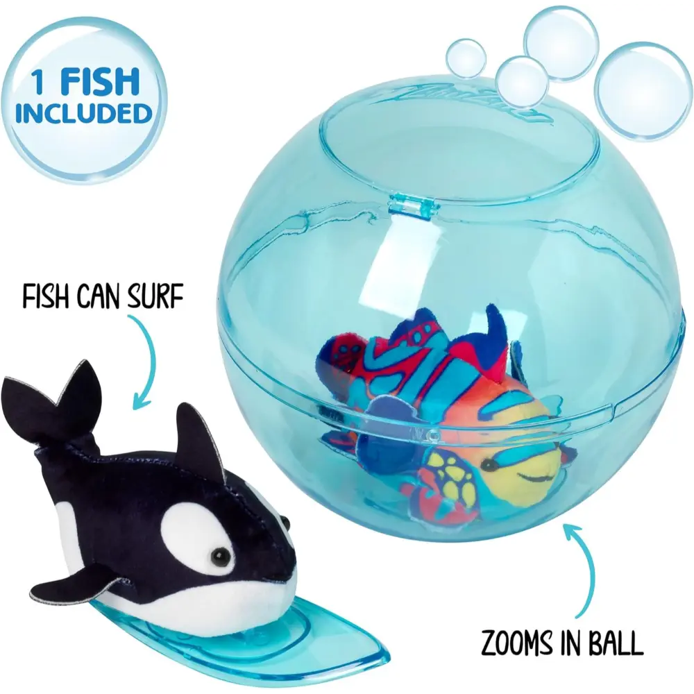 Zhuzhu Aquarium Bubble Ball and Surfboard with Fish
