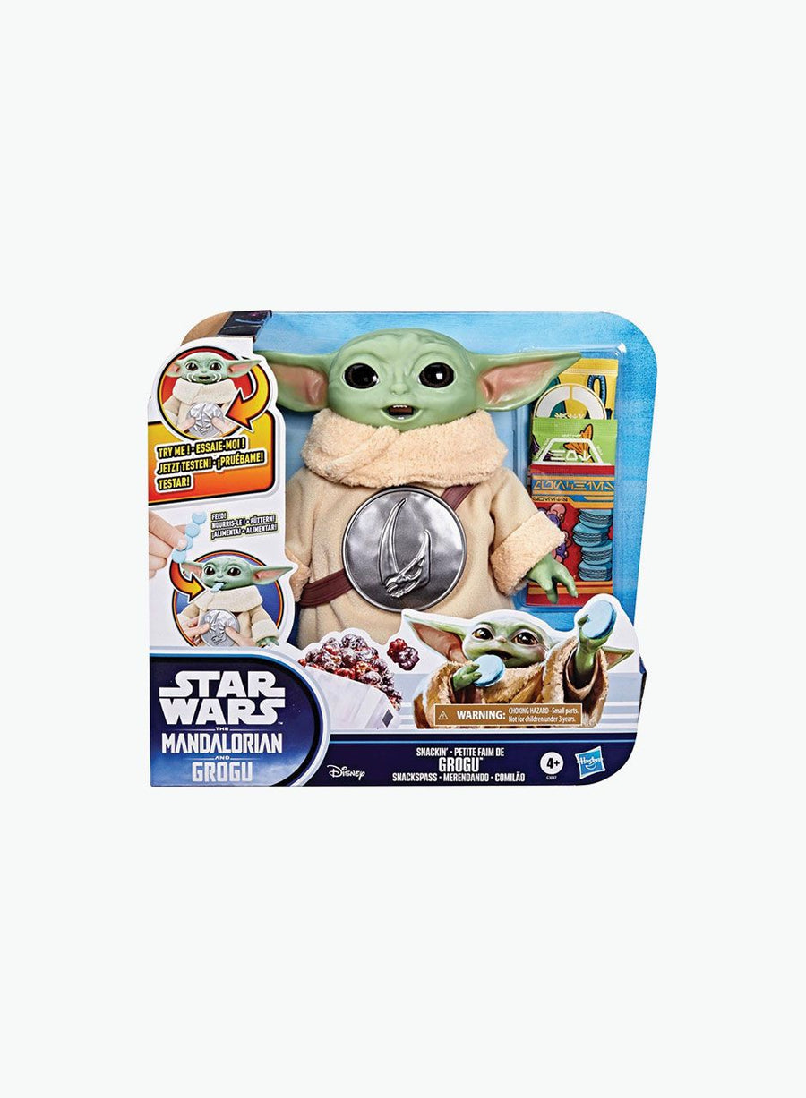 Star Wars Snackin' Grogu Action Figure 6.5-Inch Toy with 6 Pretend Snacks