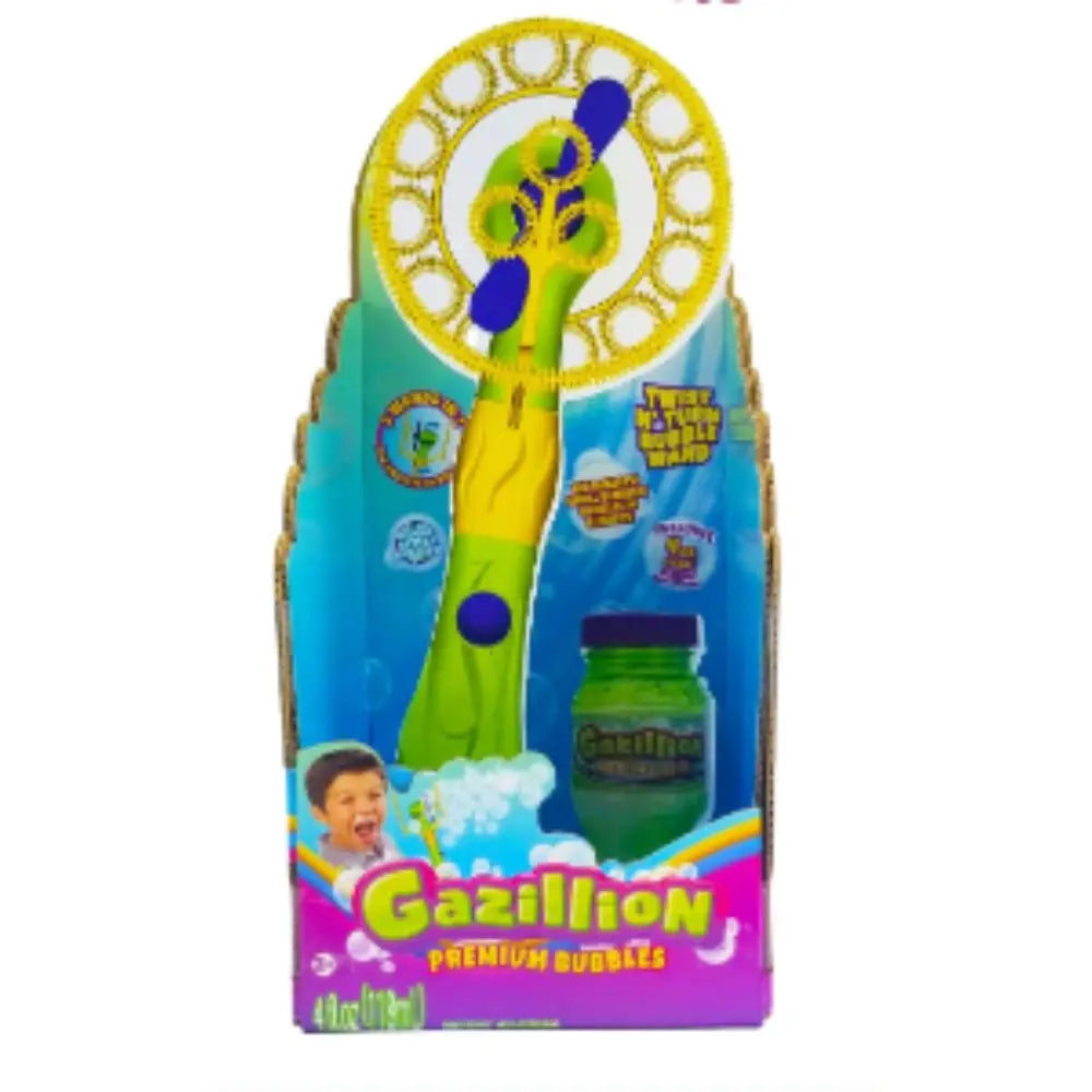 Gazillion Bubbles Twist 'n Turn Wand - Battery-Operated Automatic Bubble Blower