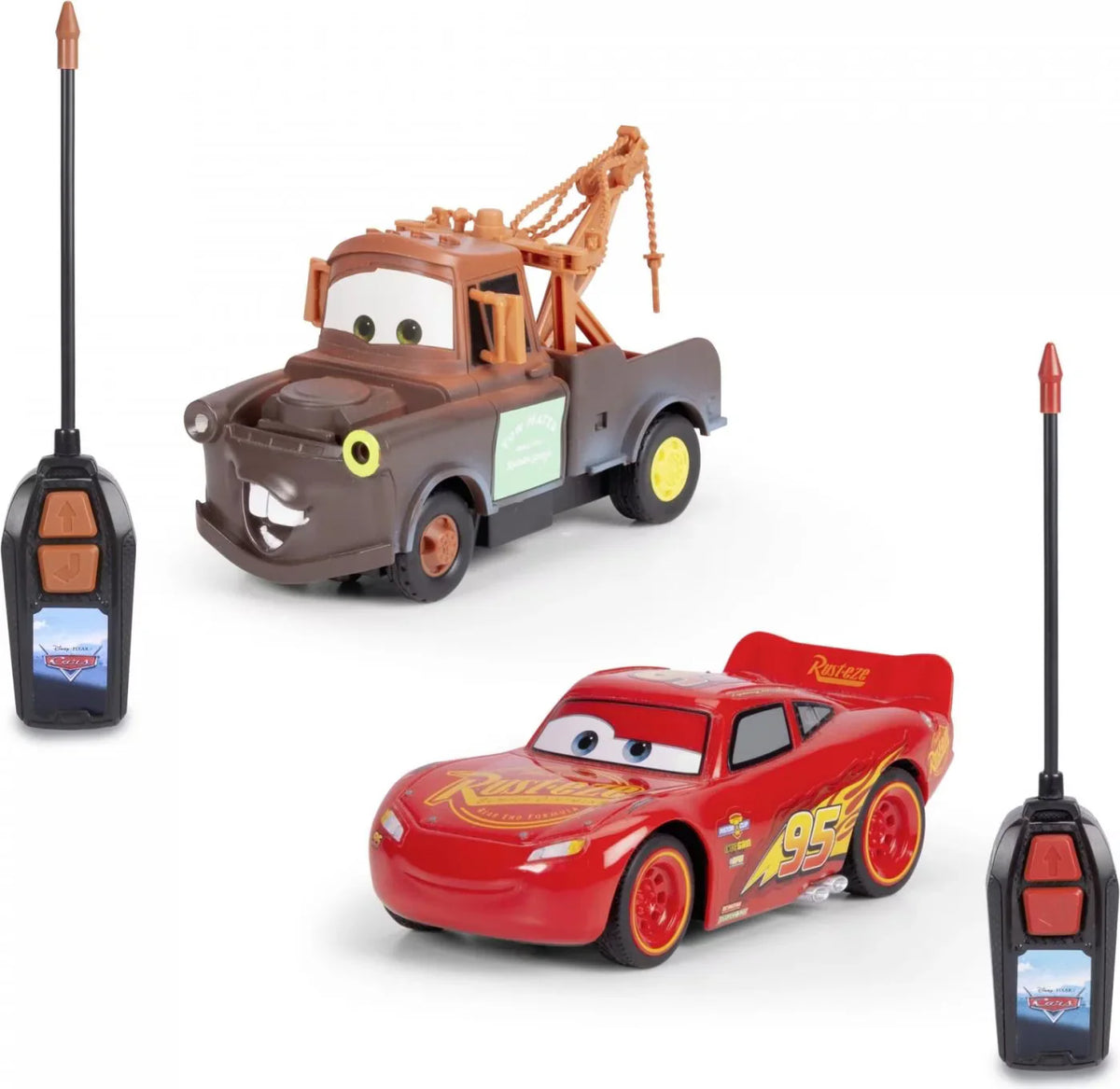 Disney Cars Lightning McQueen & Mater 1:32 RC Car Twin Pack