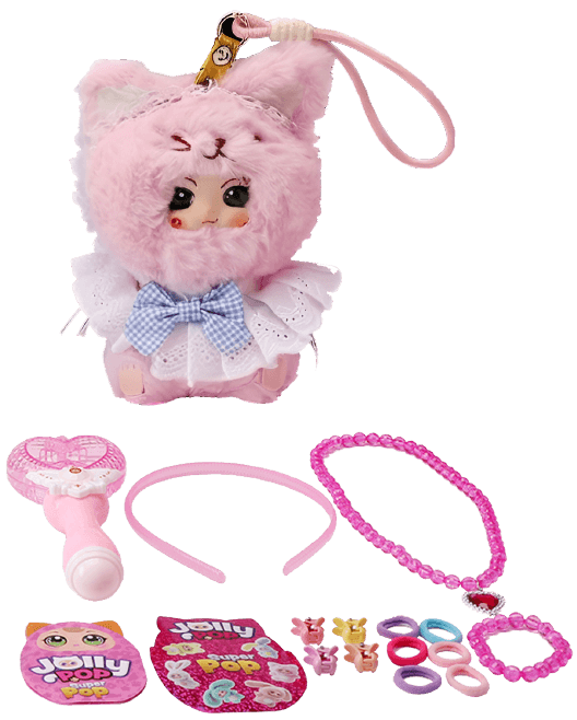 JollyPop Kitten SuperPop S1 Battery-Operated Interactive Plush Toy with Accessories