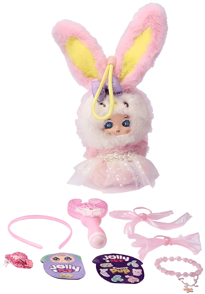 JollyPop Bunny SuperPop S1 Battery-Operated Interactive Plush Toy with Accessories