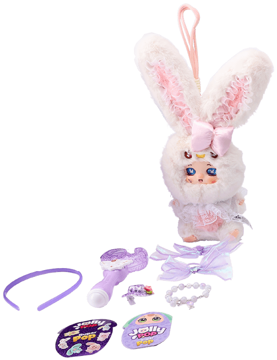 JollyPop Bunny SuperPop S1 Battery-Operated Interactive Plush Toy with Accessories