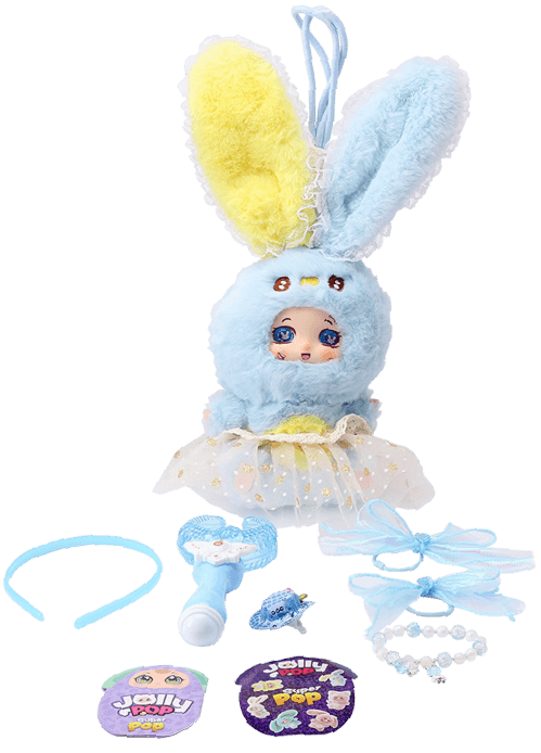 JollyPop Bunny SuperPop S1 Battery-Operated Interactive Plush Toy with Accessories