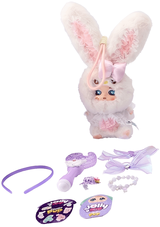 JollyPop Bunny SuperPop S1 Battery-Operated Interactive Plush Toy with Accessories