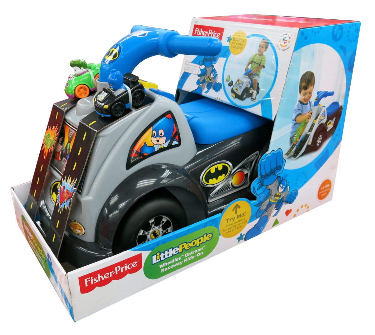 Fisher-Price DC Super Friends Batman Ride-On Toy Car for Kids