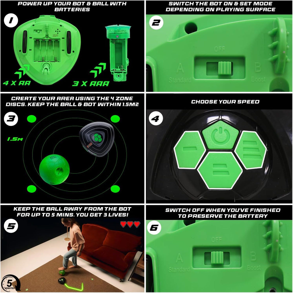 Smart Ball Strikesphere Soccerbot Indoor Football Training Game