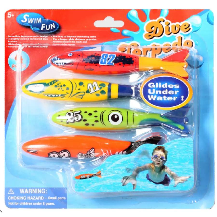 Diving Torpedo Toys 4-Piece