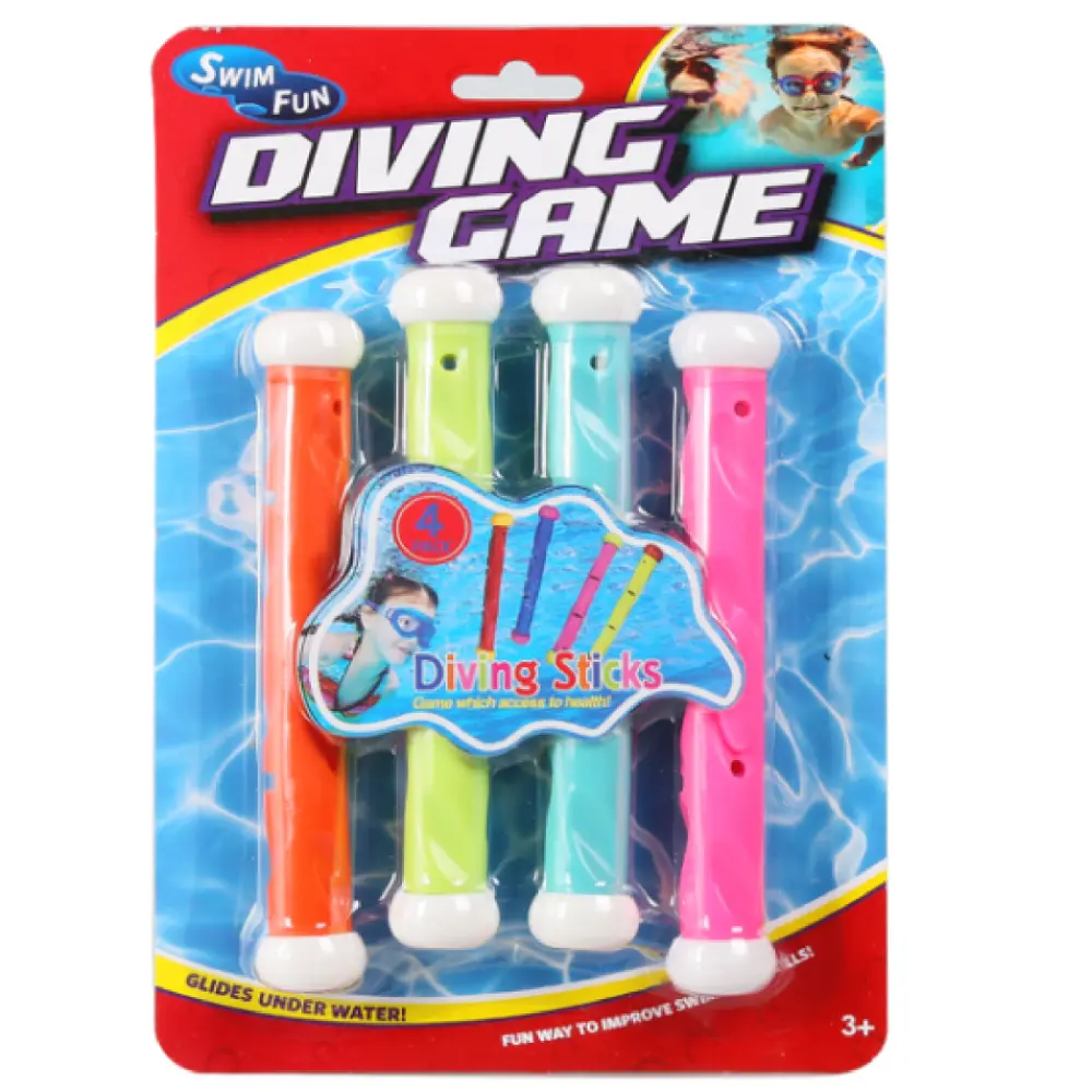 Kids Diving Stick Set 4-Piece for Pool & Water Play