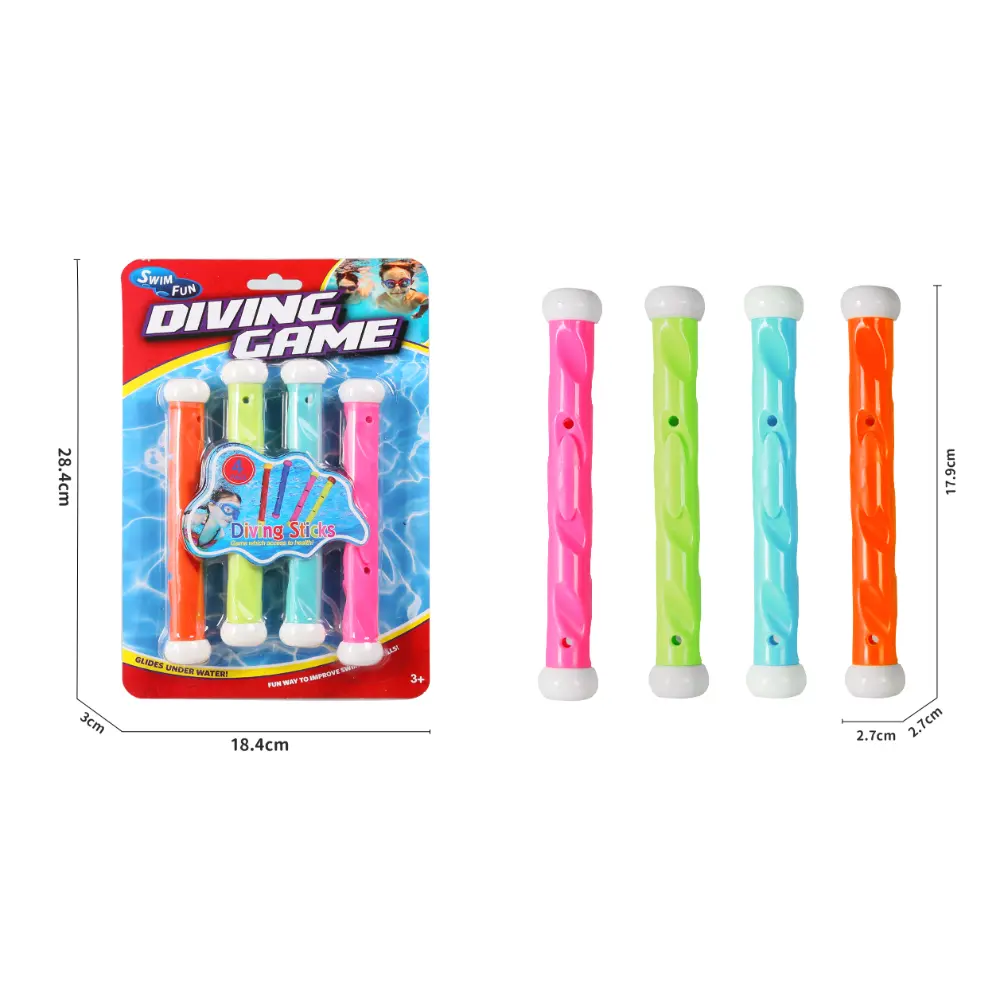 Kids Diving Stick Set 4-Piece for Pool & Water Play