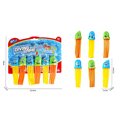 DIVING SPEEDY SQUID TOYS 6-Piece