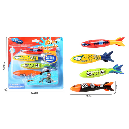 Diving Torpedo Toys 4-Piece