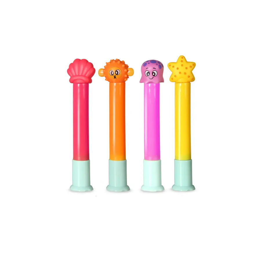 Diving Sea Animal Sticks 4-Piece