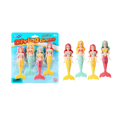 Diving Mermaid Toys 4-Piece