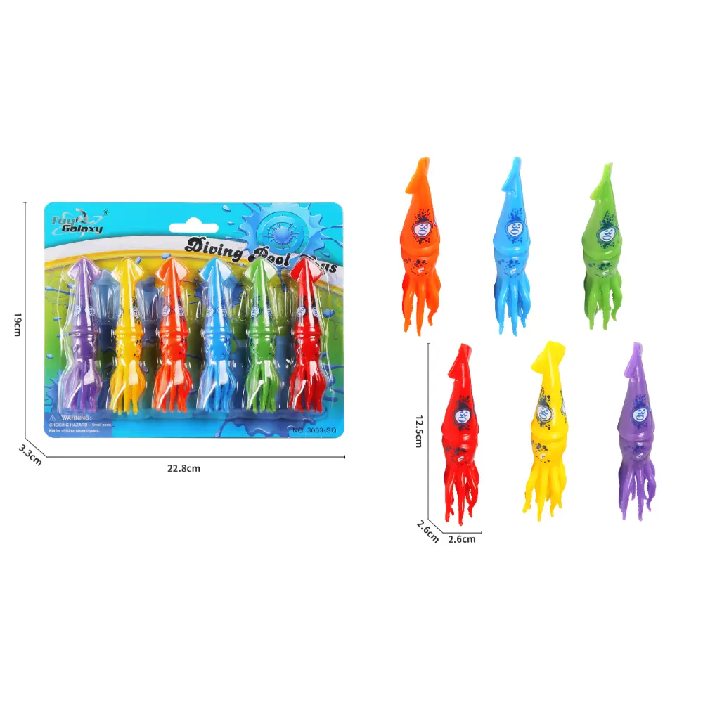 Diving Squid Pool Colorful Underwater Toys for Swimming & Water Play