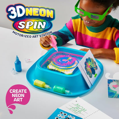 Discovery 3D Neon Spin Motorized Art Station Battery-Operated
