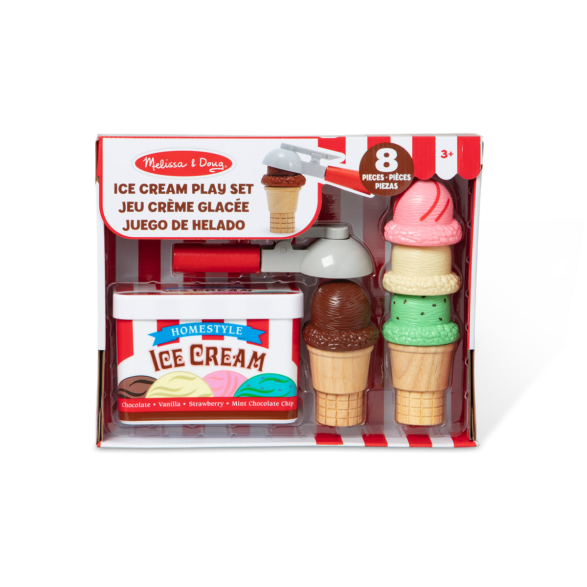 Melissa & Doug Pretend Play Ice Cream Cone Set for Kids