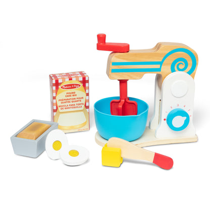 Melissa & Doug Wooden Make-a-Cake Mixer Pretend Play Set