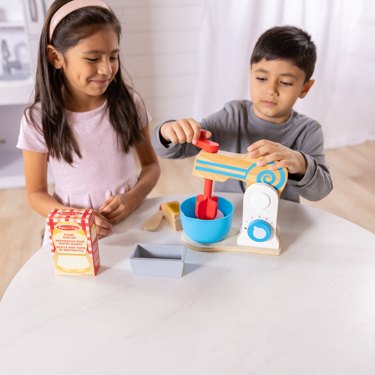 Melissa & Doug Wooden Make-a-Cake Mixer Pretend Play Set