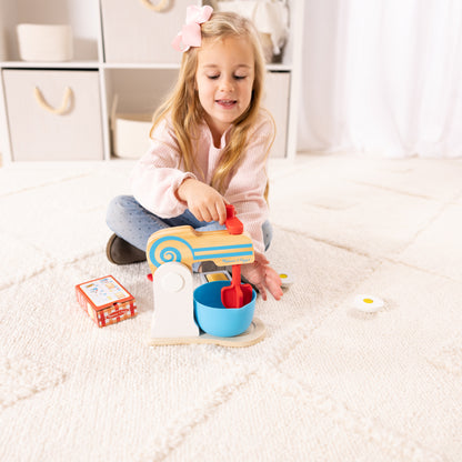 Melissa & Doug Wooden Make-a-Cake Mixer Pretend Play Set