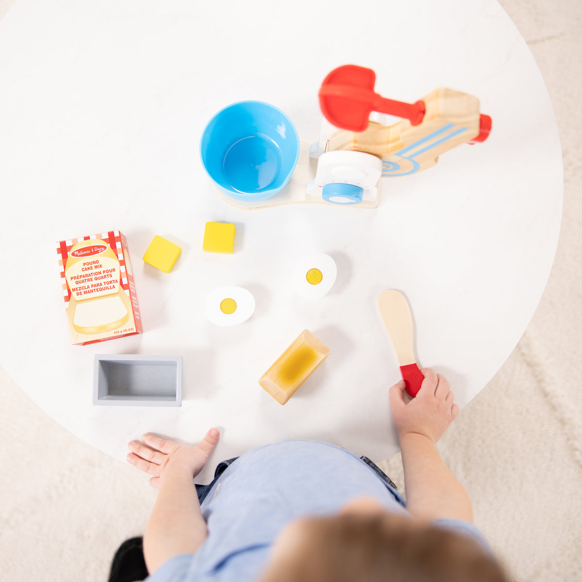 Melissa & Doug Wooden Make-a-Cake Mixer Pretend Play Set