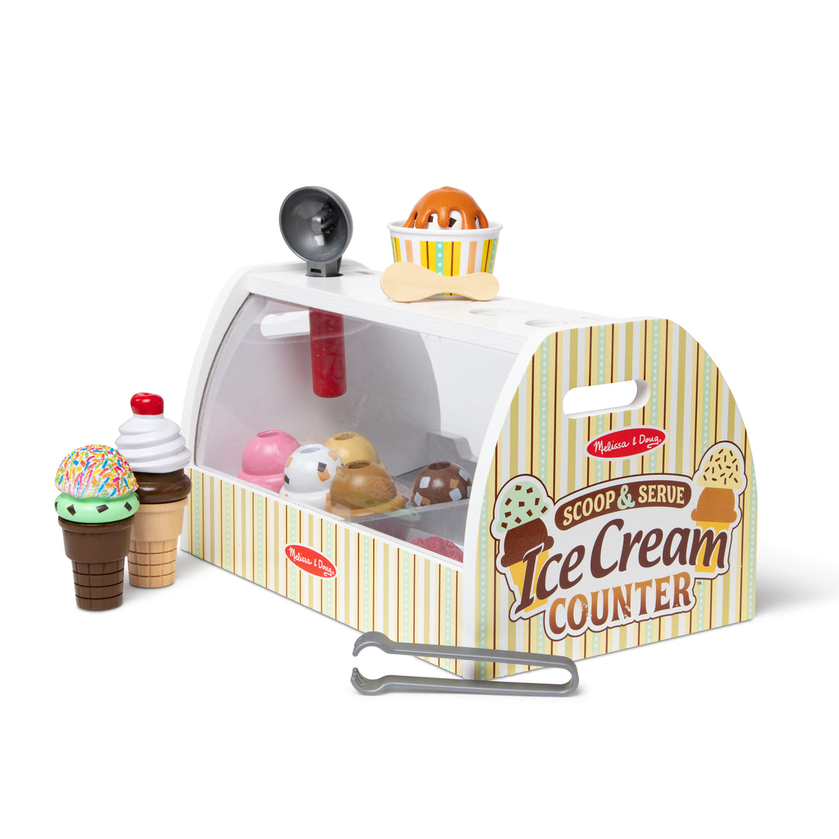 Melissa & Doug Scoop & Serve Ice Cream Counter Playset