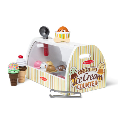 Melissa & Doug Scoop & Serve Ice Cream Counter Playset