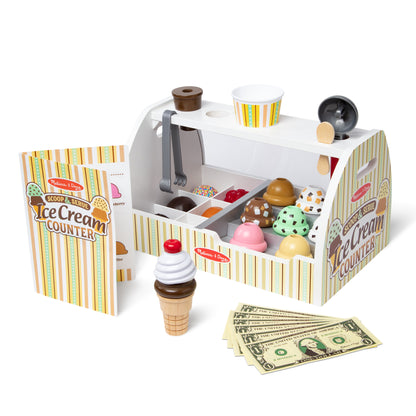 Melissa & Doug Scoop & Serve Ice Cream Counter Playset