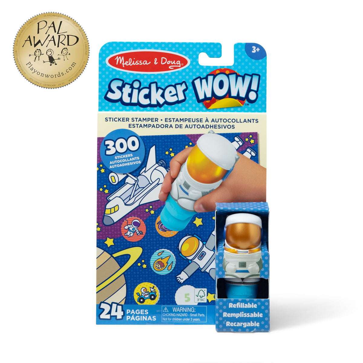 Melissa & Doug Sticker WOW! Astronaut Sticker Stamper Activity Set