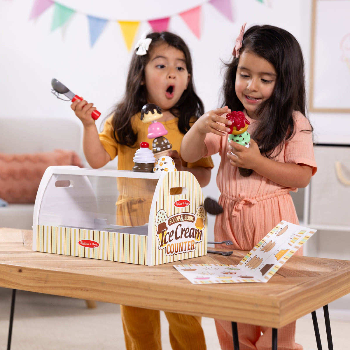 Melissa & Doug Scoop & Serve Ice Cream Counter Playset