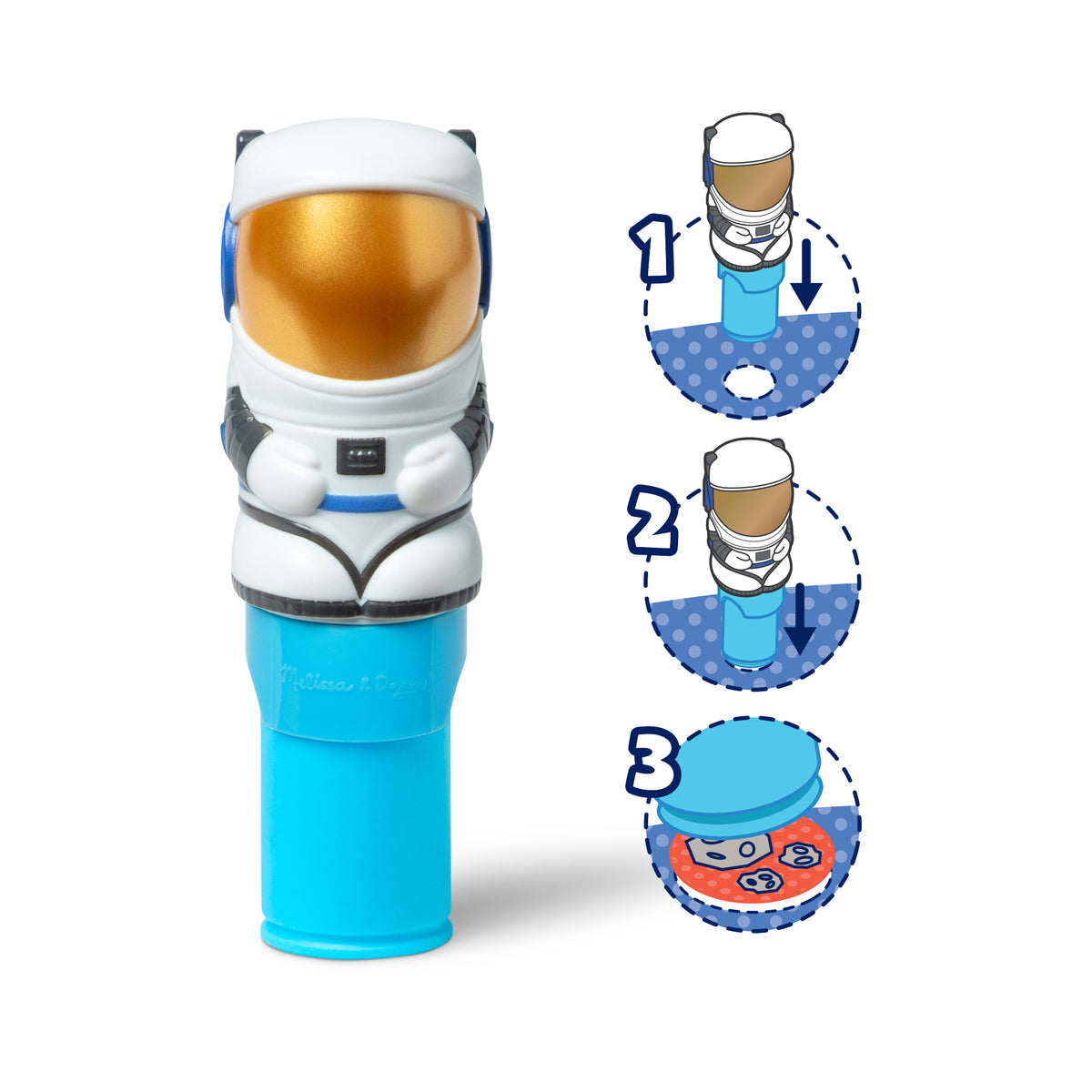Melissa & Doug Sticker WOW! Astronaut Sticker Stamper Activity Set