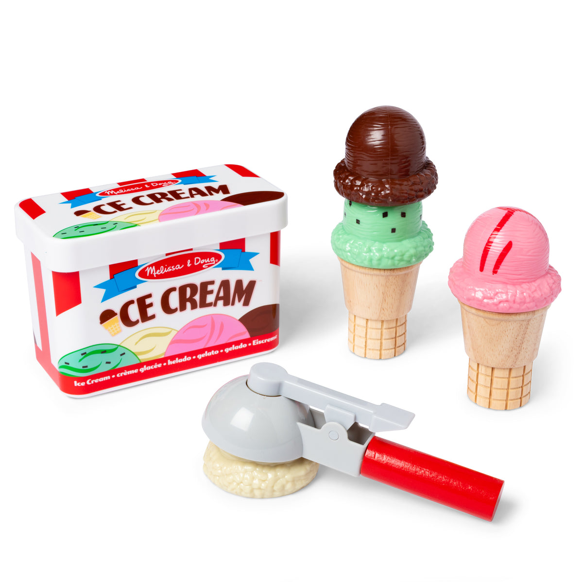 Melissa & Doug Pretend Play Ice Cream Cone Set for Kids