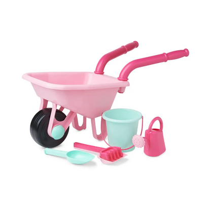 Early Learning Centre Pink Outdoor Wheelbarrow Set for Kids