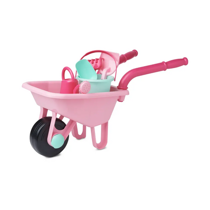 Early Learning Centre Pink Outdoor Wheelbarrow Set for Kids