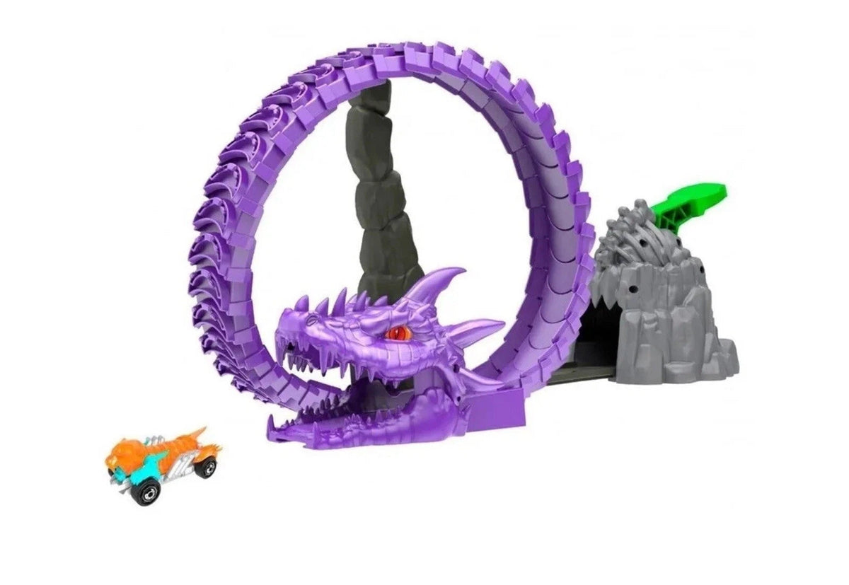 Teamsterz Beast Machines Dragon Destroyer with 1 Die-Cast Car Slam Launcher Playset for Kids